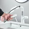 Robinet d'évier de lavabo blanc extractible soulève vers… – vue 5