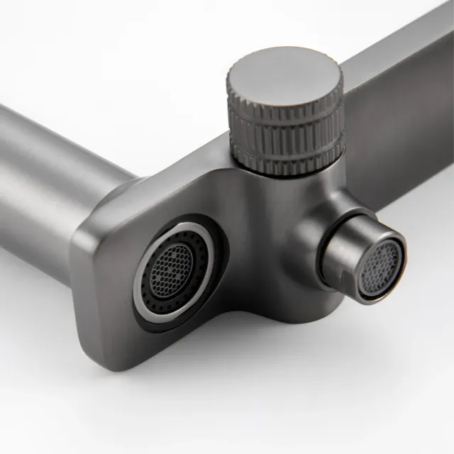 Robinet de cuisine de luxe en laiton gris pistolet – vue 6
