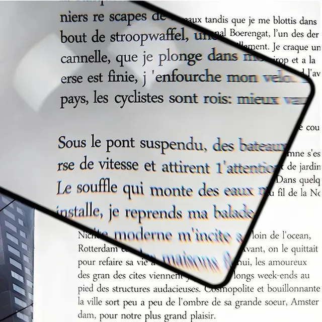 Loupe lecture plate rectangulaire lentille plastique… – vue 5