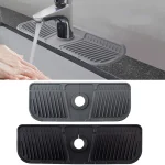 Tapis de robinet en Silicone pratique, accessoires de robinet, noir/gris, collecteur d&rsquo;eau, anti-éclaboussures, évier, cuisine salle de bains