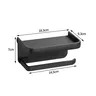 Support porte papier toilettes tablette intégrée noir… – vue 2