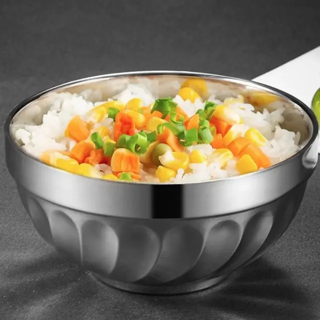 Bol à soupe Double couche en acier inoxydable – vue 3