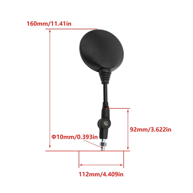 Rétroviseur rond de moto 8mm/10mm – vue 6