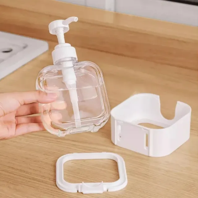 Distributeur de savon carré Transparent de 300/500ml – vue 5