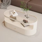 Table basse ovale au Design moderne, rangement rustique, Tables d&rsquo;appoint, minimaliste, esthétique, meubles Wohnzimmer pour la maison
