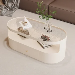 Table basse ovale au Design moderne, rangement rustique, Tables d&rsquo;appoint, minimaliste, esthétique, meubles Wohnzimmer pour la maison