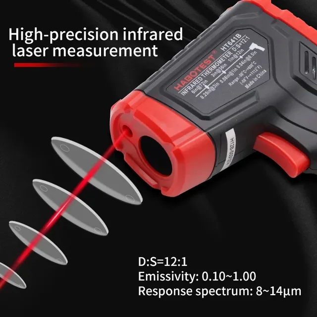 Thermomètre infrarouge numérique -50 ~ 600 ℃ Pistolet… – vue 3