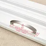Poignée meuble aluminium argent brossé satiné incurvée… – vue 6