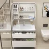 Évier blanc armoire De salle De bain lumière Led… – vue 2