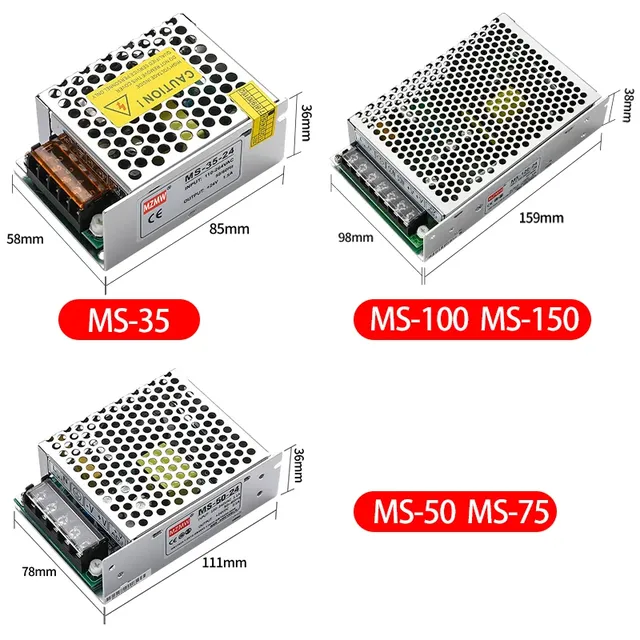 Alimentation de commutation 10W 20W 35W 50W 75W 100W… – vue 4