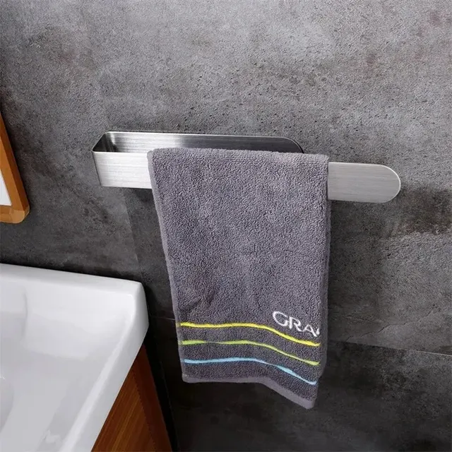 Porte serviettes mural acier inoxydable 304 autoadhésif… – vue 3