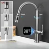 Mitigeur cuisine inox brossé col cygne élancé levier… – vue 2