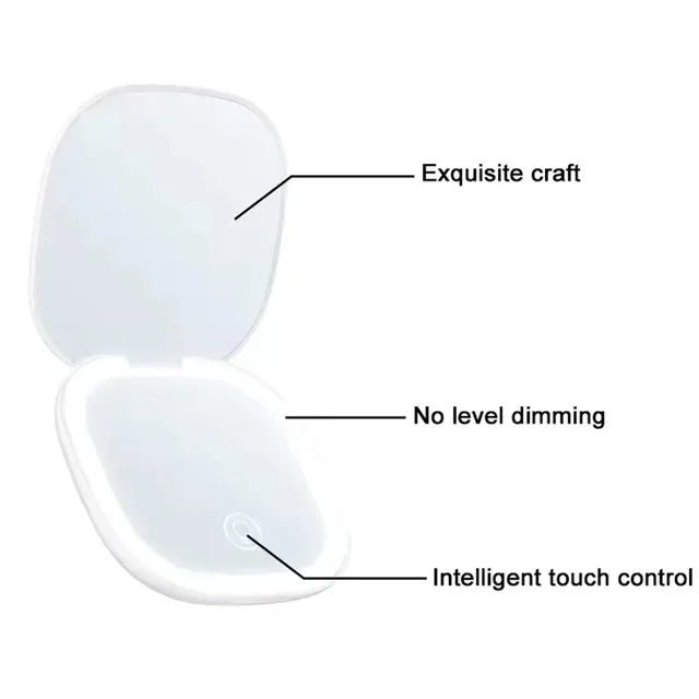 Miroir de maquillage de voyage éclairé par LED – vue 4