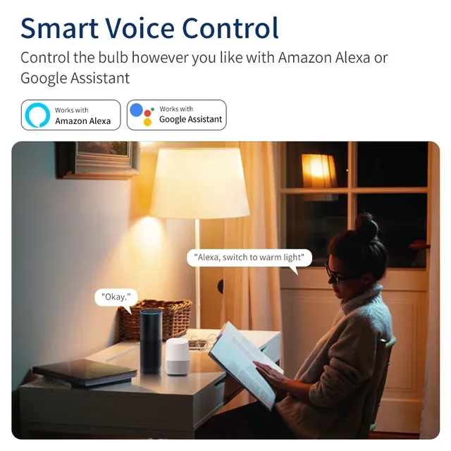 Ampoule WiFi intelligente Alexa lampe à LED 220V 110V… – vue 2