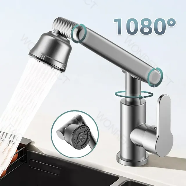 Robinet de toilette universel en acier inoxydable 1080 – vue 2