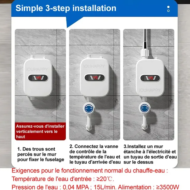 Prise ue/US 3500W électrique sans remerciement Mini… – vue 4