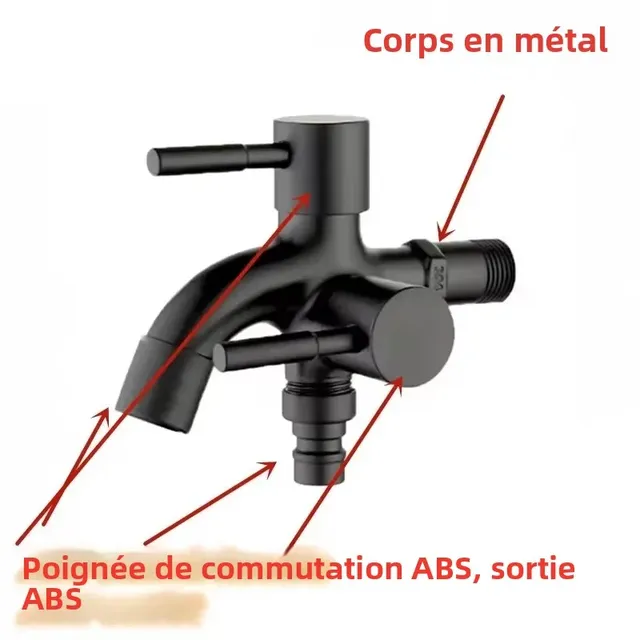 Robinet à Double sortie 1/2 " – vue 3