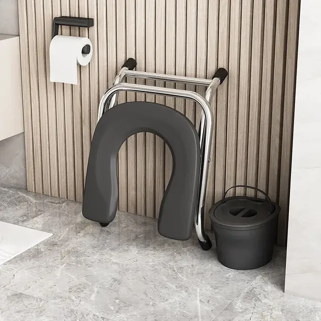 Tabouret de toilette pliable en acier inoxydable pour… – vue 5