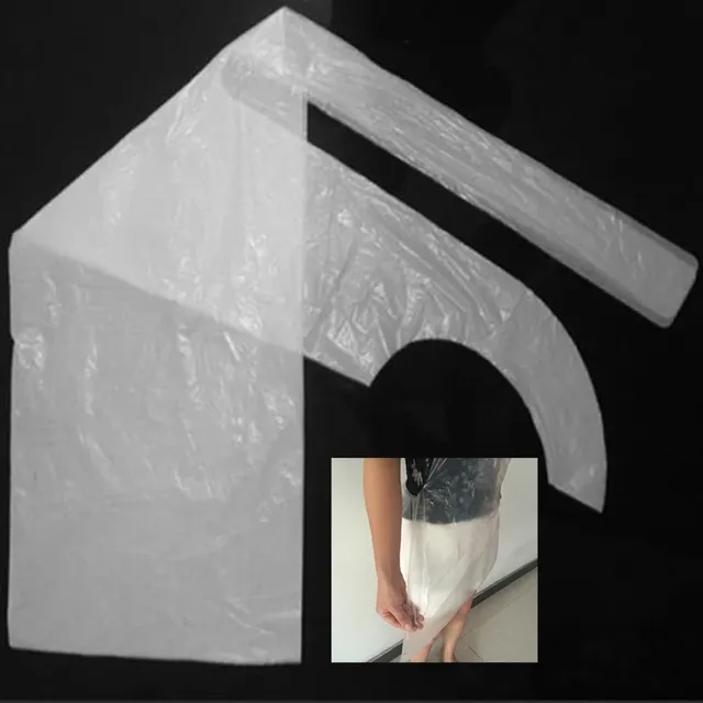 Tabliers jetables en plastique blanc – vue 4