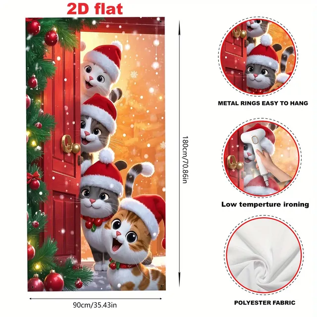 Panneau de porte décoratif de noël – vue 3