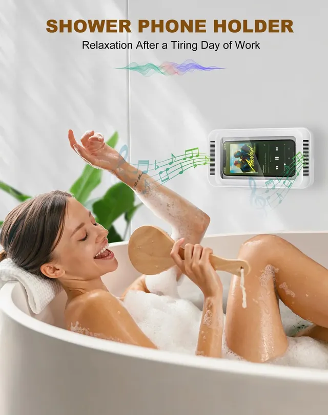 Support de téléphone de douche avec haut-parleur – vue 3