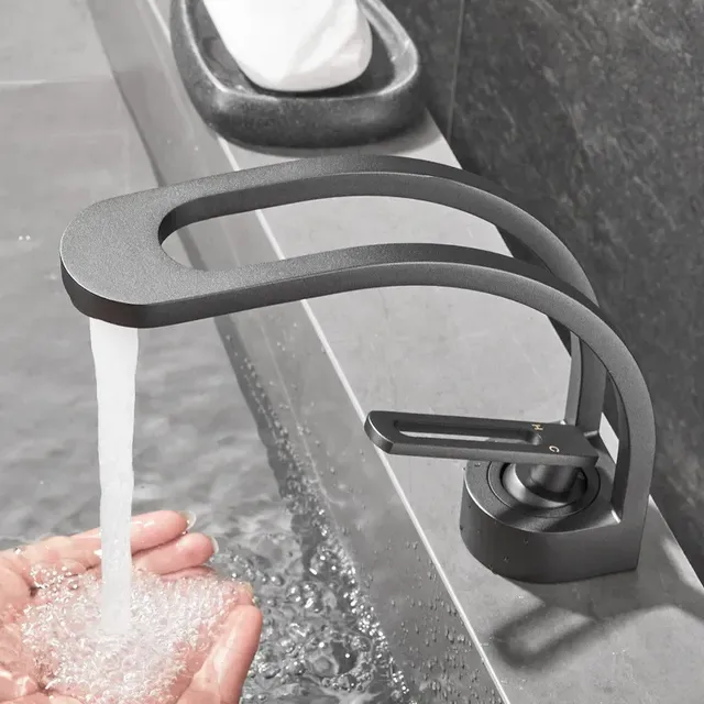 Robinet lavabo mitigeur monocommande laiton finition… – vue 2