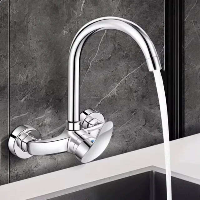 Dans le mur Robinet de cuisine Lavabo chaud et froid… – vue 3