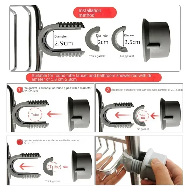 Support de rangement pour robinet de salle de bains – vue 4