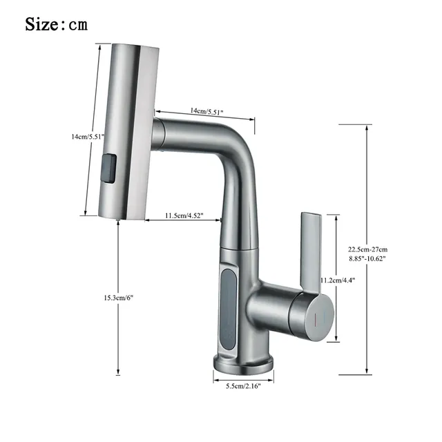 Robinet mitigeur monocommande lavabo monotrou inox… – vue 7