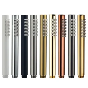 Pommeau de douche à main en laiton brossé doré, pulvérisateur de douche à main en Nickel, arroseur de bain, noir mat, Rose, or, douchette chromée