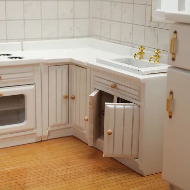 Maison de poupée Mini Table de cuisine évier comptoir… – vue 3