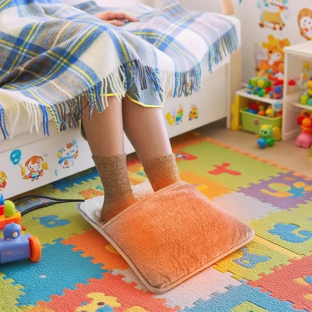 Chauffe-pieds électrique chauffe-pieds en peluche douce…