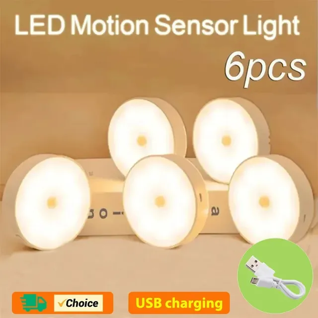 Détecteur de mouvement LED veilleuse USB Rechargeable…