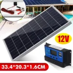 Kit de panneaux solaires 12V avec contrôleur, générateur d&rsquo;énergie Portable pour la maison, le Camping en plein air et le chargement d&rsquo;urgence
