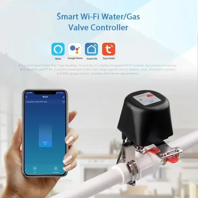 Tuya-Vanne d'eau intelligente WiFi – vue 2