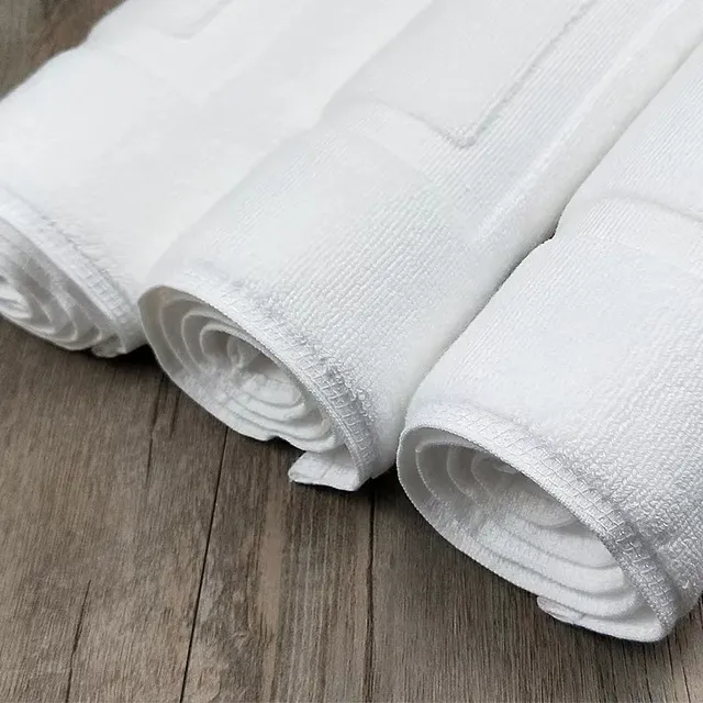 Serviette de sol blanche épaisse Jacquard SPA – vue 3