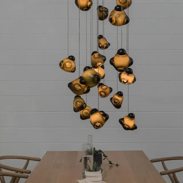 Lampe à suspension élégante miroir foncé - Lustre en…