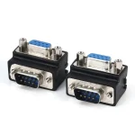 Adaptateur à angle droit D-pad 9 broches DB9 mâle à mâle/femelle convertisseur moniteur DB 9 Extender connecteur à 90 degrés