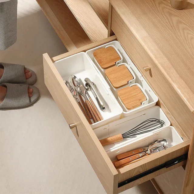 Organisateur tiroir extensible plastique blanc réglable… – vue 3