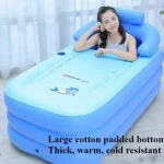 Baignoire Gonflable Portable et Pliable à Usage Domestique, Douche Épaisse Indépendante pour Adulte, E27