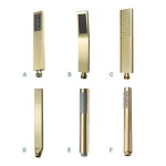 Pommeau de douche à main en laiton doré brossé, tuyau de douche en acier inoxydable de 150cm, accessoires de robinetterie murale