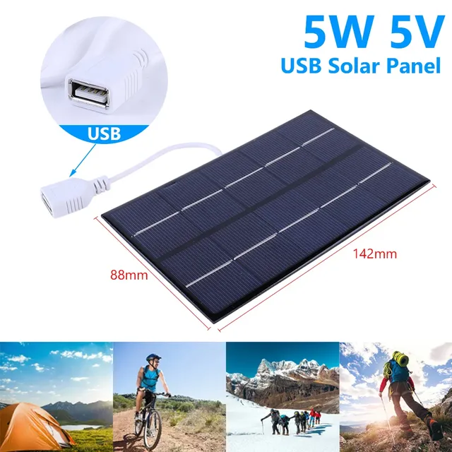 Chargeur de panneau solaire USB 5W 5V – vue 3