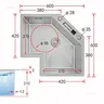 Éviers de cuisine d'angle en acier inoxydable en forme… – vue 6
