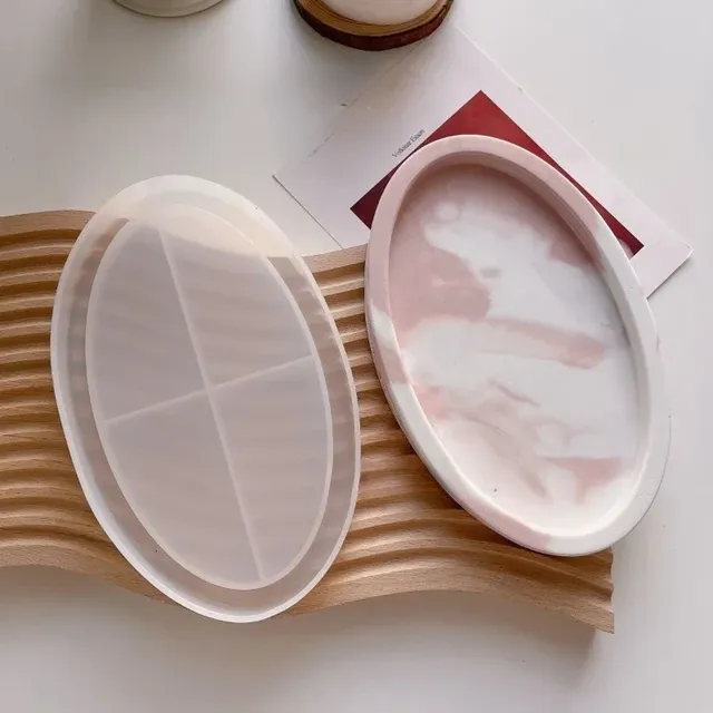 Moule de dessous de verre ovale en Silicone