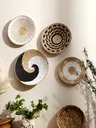 Décor de panier mural Boho fait à la main en jonc de mer – vue 2