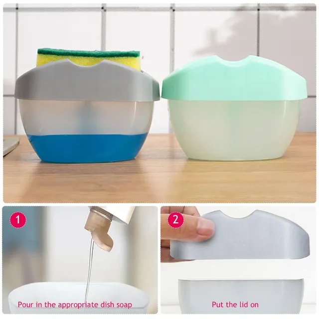 Distributeur savon liquide évier porte éponge caddie… – vue 4