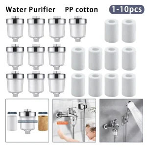 Purificateur de sortie d&rsquo;eau, filtre de robinet universel pour cuisine, salle de bains, douche, filtre domestique en coton PP haute densité, 20 à 1 pièces