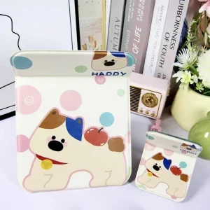 Miroir rectangulaire léger, maquillage esthétique pour femmes, miroir blanc créatif, Design sur pied, accessoires décoratifs pour la maison