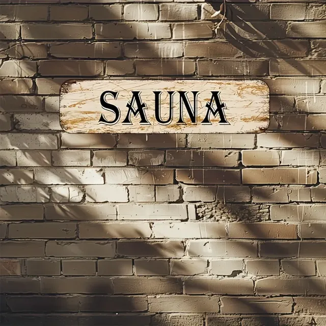 Panneau de sauna vintage en aluminium 4x16" (10x40cm) – vue 4