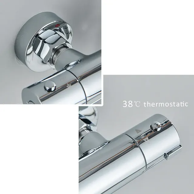 Mitigeur thermostatique mural chromé baignoire bec long… – vue 4